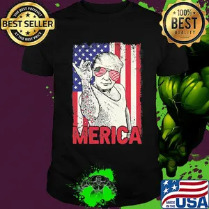 Donald trump merica american flag independence day shirt