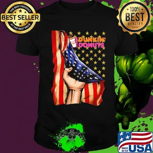 Dunkin donuts american flag independence day shirt