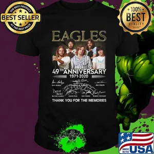 Eagles 49th anniversary 1971 2020 thank you for the memories signatures shirt