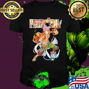 Fairy tail 100 years quest natsu dragneel and happy cat shirtfairy tail 100 years quest natsu dragneel and happy cat shirt
