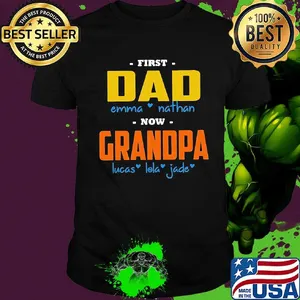 First dad emma nathan now grandpa jade shirt