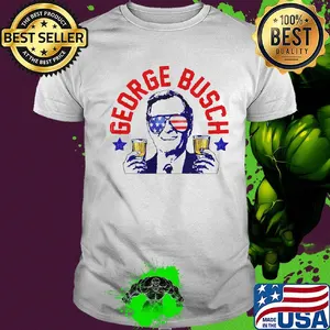 George busch drink beer funny us president 4th of july party independence day shirt