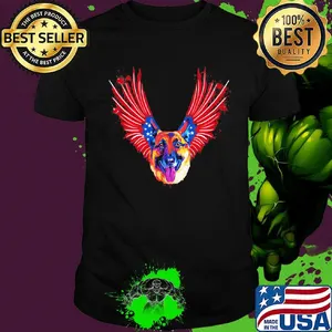 German shepherd eagles america 4th of july independence day shirt
