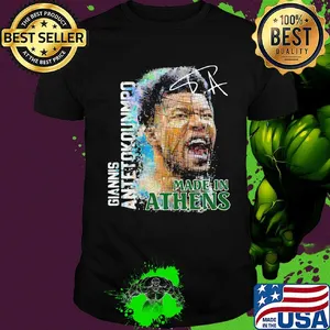 Giannis antetokounmpo made on athens signature shirt