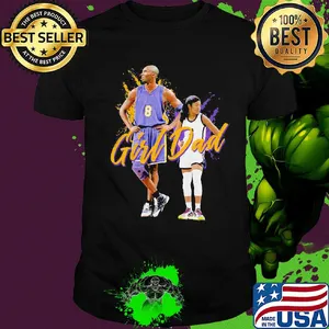 Girl dad kobe gigi bryant basketball legend dad and daughter father's day shirt