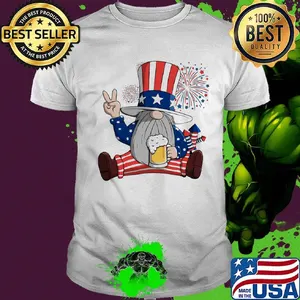 Gnomes drinking beer firework american independence day shirt
