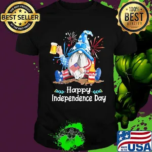 Gnomes drinking beer firework happy independence day shirt