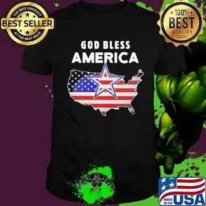 God bless america map dallas cowboys independence day shirt
