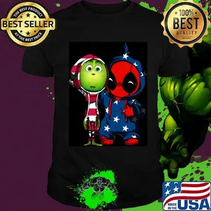 Grinch and deadpool america 4th of july independence day shirt