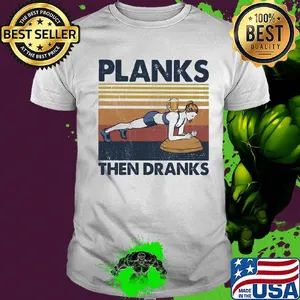 Gymnastics planks then dranks vintage retro shirt