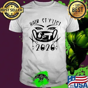 Hair stylist 2020 black face mask shirt