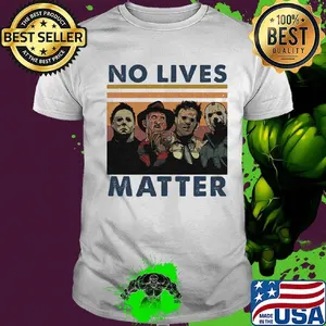 Halloween horror characters no lives matter vintage retro shirt