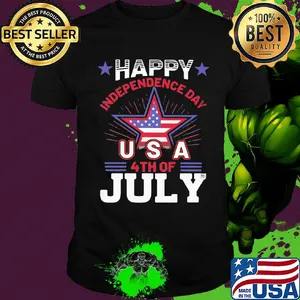 Happy independence day usa 4th of july flag star shirt