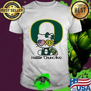 Hello kitty oregon ducks football hello ducks shirt