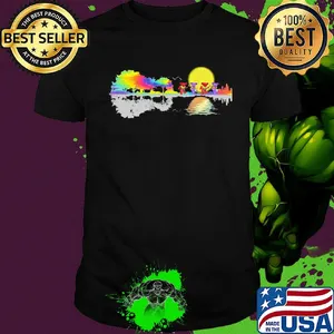 Hippie bear singing water reflection shirt