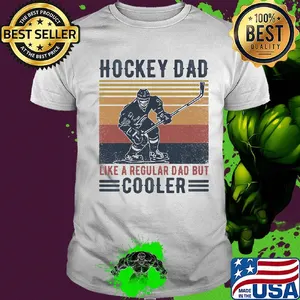 Hockey dad like a regular dad but cooler happy father's day vintage retro shirt