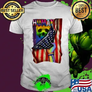 Human Skull American flag independence day LGBT shirt
