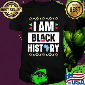 I am black history map shirt