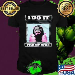 I Do It For My Kids Gosht Black Pink Shirt