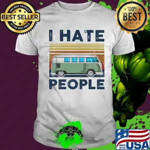 I hate people bus vintage retro shirt