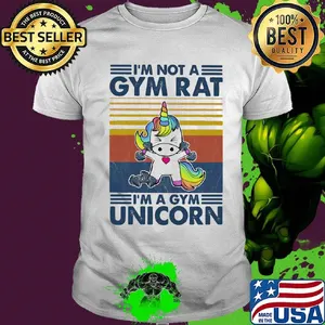 I'm not a gym rat I'm a gym unicorn vintage retro shirt