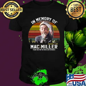 In memory of mac miller thank you for the music and memories signature vintage retro shirt