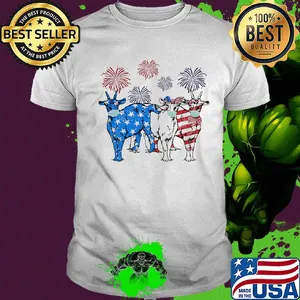 Independence Day Goats Mask Firework Shirt