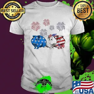 Independence Day Mouses Wear Bow Tie Firework Shirt