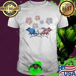 Independence Day Rats Wear Bow Tie Firework Shirt