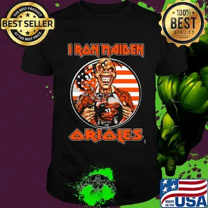 Iron maiden baltimore orioles american flag independence day shirt
