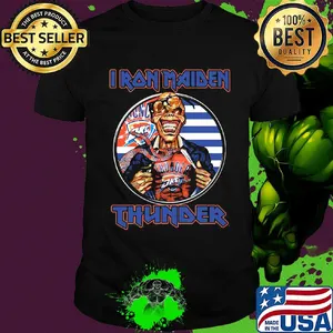 Iron maiden oklahoma city thunder american flag independence day shirt
