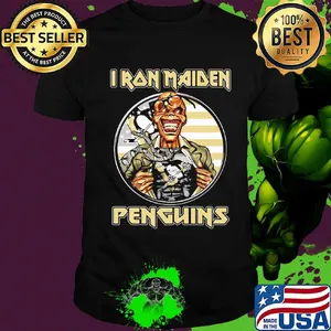 Iron maiden pittsburgh penguins american flag independence day shirt