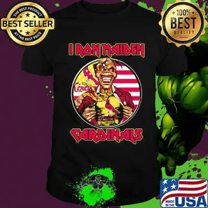 Iron maiden st. louis cardinals american flag independence day shirt