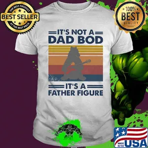 It's not a dad bod it's a father figure bear guitar vintage retro shirt