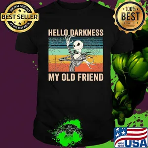 Jack skellington hello darkness my old friend cobweb vintage shirt