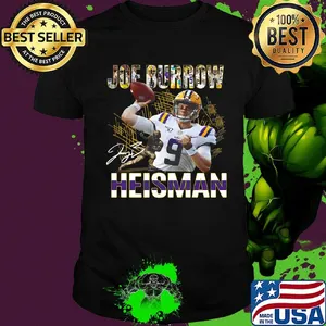 Joe burrow heisman lsu tigers football team signature shirt