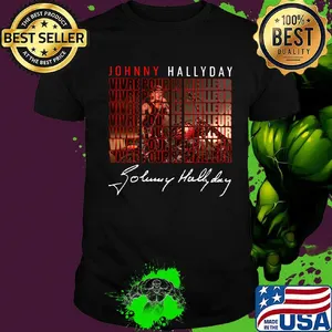 Johnny hallyday vivre pour le meilleur signatures shirt