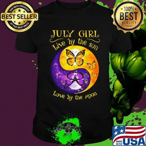 JULY GIRL LIVE BY THE SUN LOVE BY THE MOON BUTTERFLY SHIRT