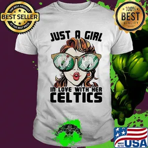 Just a girl in love with her boston celtics shirt