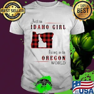 Just an Idaho girl living in an Oregon world map shirt