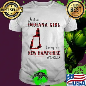 Just an Indiana girl living in a new hampshire world map shirt