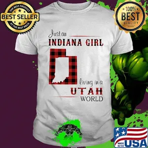 Just an Indiana girl living in a Utah world map shirt