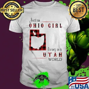 Just an ohio girl living in a utah world map shirt