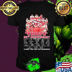 Kansas city chiefs 60th anniversary 1960 2020 thank you for the memories signature shirt