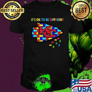 Kansas city chiefs it's ok to be different autism awareness shirt
