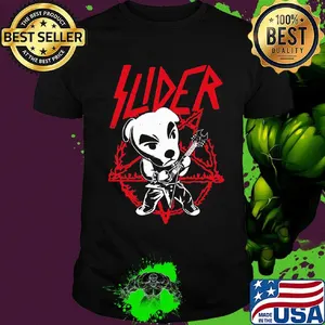 Kk. Slider play guitar slayer band shirt