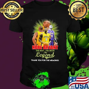 Kobe bryant the man the myth the legend thank you for the memories light shirt