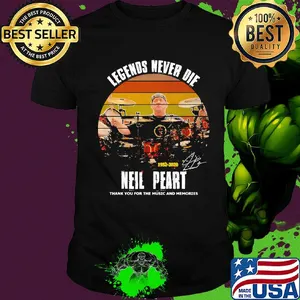 Legends never die 1952 2020 neil peart thank you for the music and memories signature vintage retro shirt