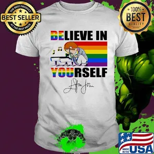 Lgbt charlie brown believe in yourself signature shirt