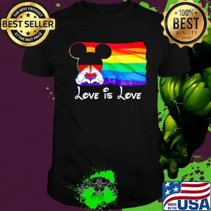 Lgbt flag mickey mouse love is love shirt
